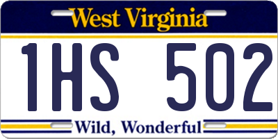 WV license plate 1HS502