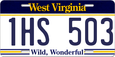 WV license plate 1HS503