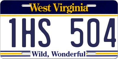 WV license plate 1HS504