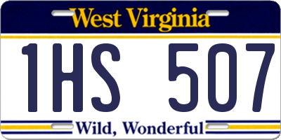 WV license plate 1HS507