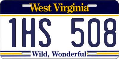 WV license plate 1HS508