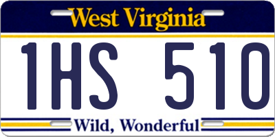 WV license plate 1HS510