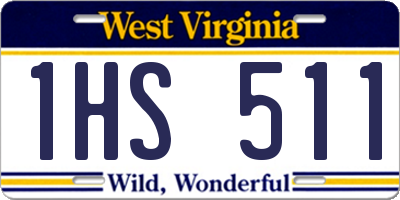 WV license plate 1HS511