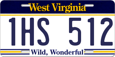 WV license plate 1HS512