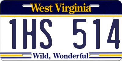 WV license plate 1HS514