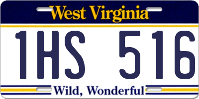 WV license plate 1HS516