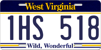 WV license plate 1HS518