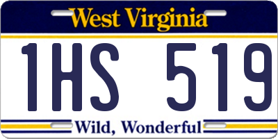 WV license plate 1HS519