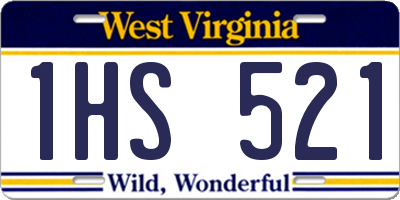 WV license plate 1HS521