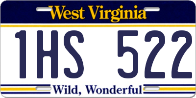 WV license plate 1HS522
