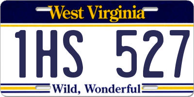 WV license plate 1HS527