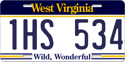 WV license plate 1HS534