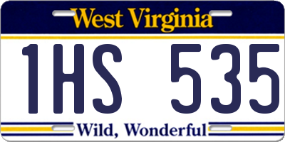 WV license plate 1HS535