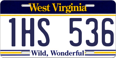 WV license plate 1HS536