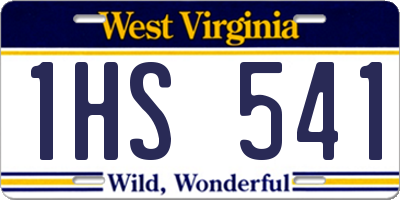WV license plate 1HS541