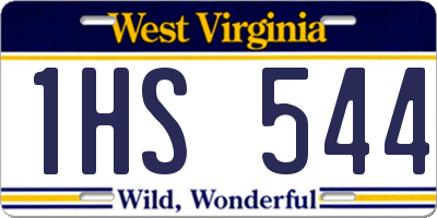 WV license plate 1HS544