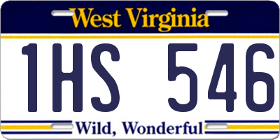 WV license plate 1HS546