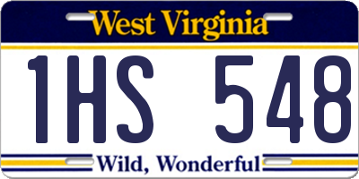 WV license plate 1HS548
