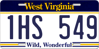 WV license plate 1HS549