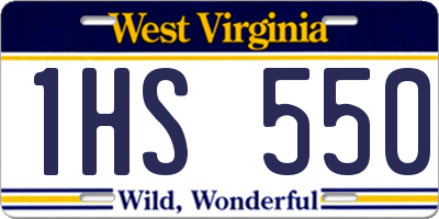 WV license plate 1HS550