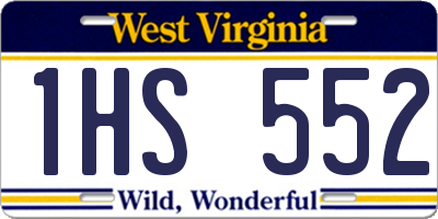 WV license plate 1HS552
