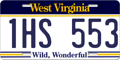 WV license plate 1HS553