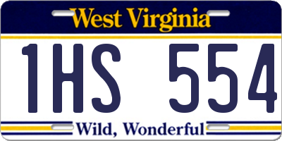 WV license plate 1HS554