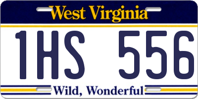 WV license plate 1HS556