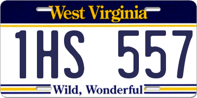 WV license plate 1HS557