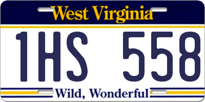 WV license plate 1HS558
