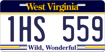 WV license plate 1HS559