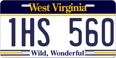 WV license plate 1HS560