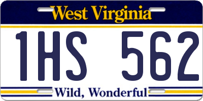 WV license plate 1HS562