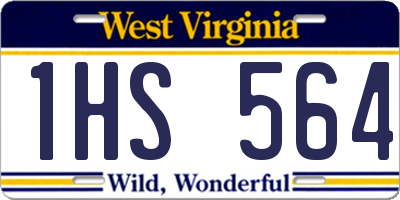 WV license plate 1HS564
