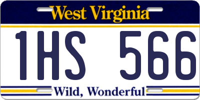 WV license plate 1HS566