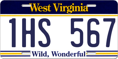 WV license plate 1HS567