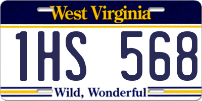 WV license plate 1HS568