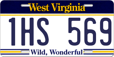 WV license plate 1HS569
