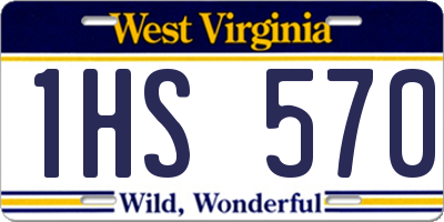 WV license plate 1HS570