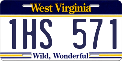 WV license plate 1HS571