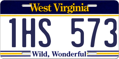 WV license plate 1HS573