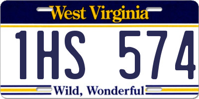 WV license plate 1HS574