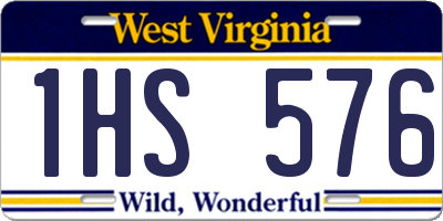 WV license plate 1HS576