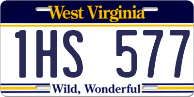 WV license plate 1HS577