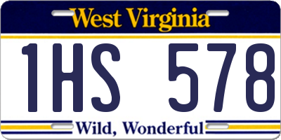 WV license plate 1HS578