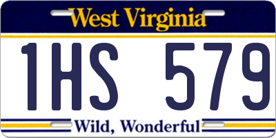 WV license plate 1HS579