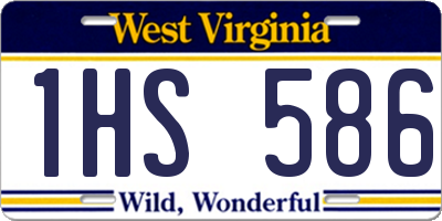WV license plate 1HS586
