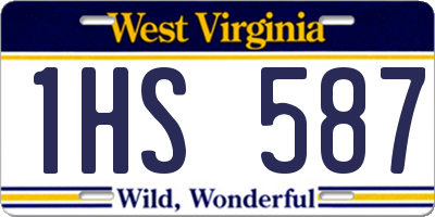 WV license plate 1HS587