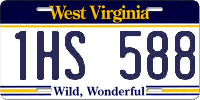 WV license plate 1HS588