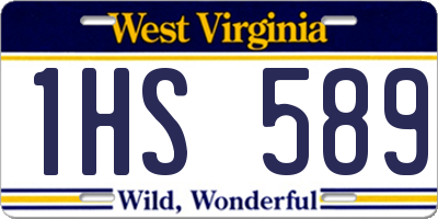 WV license plate 1HS589